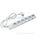 6-way Israel type power strip with switch
